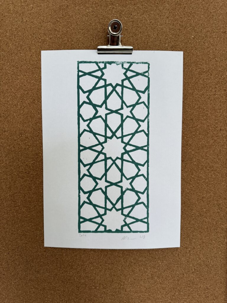 Moroccan Lino Print Green